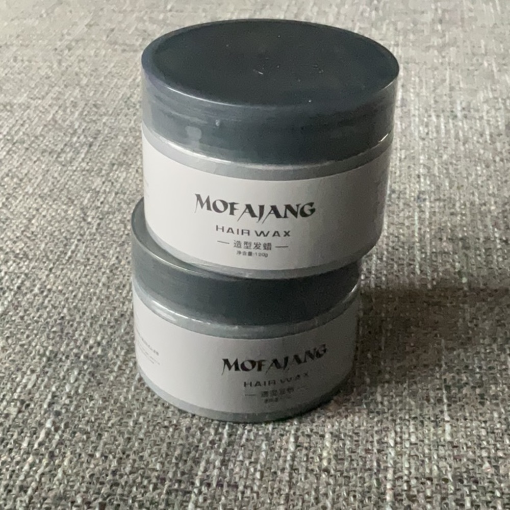 Two Jars Mofajang Silver/Gray Hair Coloring Material Temporary Hair Coloring Wax